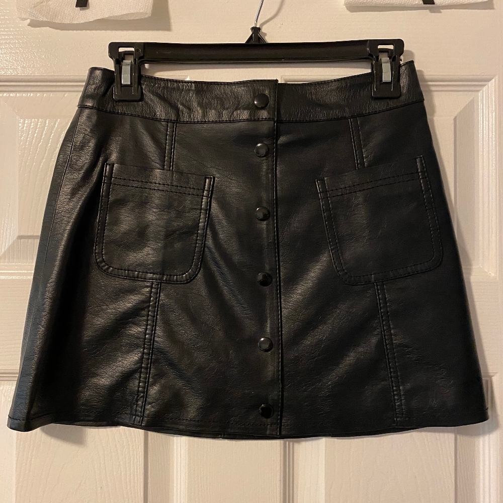 H&M Leather Skirt (size 4)
